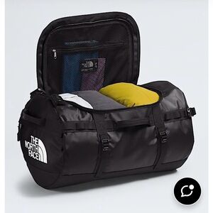 The North Face Black and White Duffel Bag